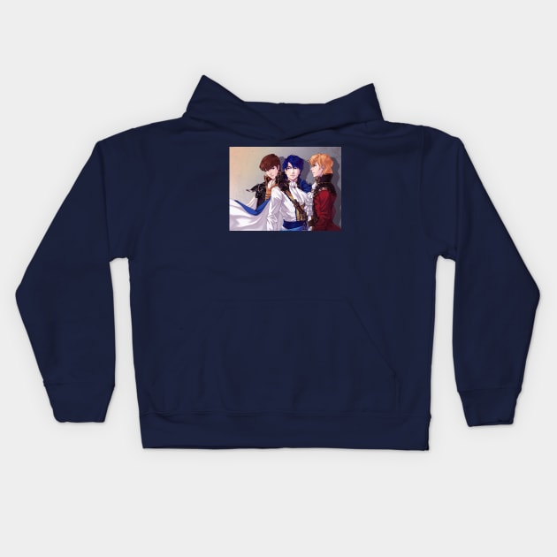 Quan, Sigurd, and Eldigan Kids Hoodie by IUBWORKS